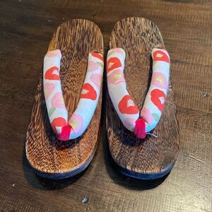 Japanese Geta Traditional Wooden Sandals Clogs ladies